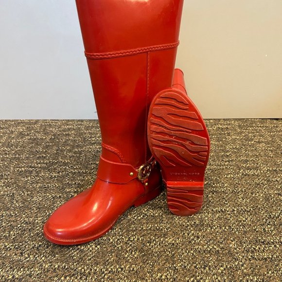 Michael Kors Red Rainboots - Picture 2 of 3